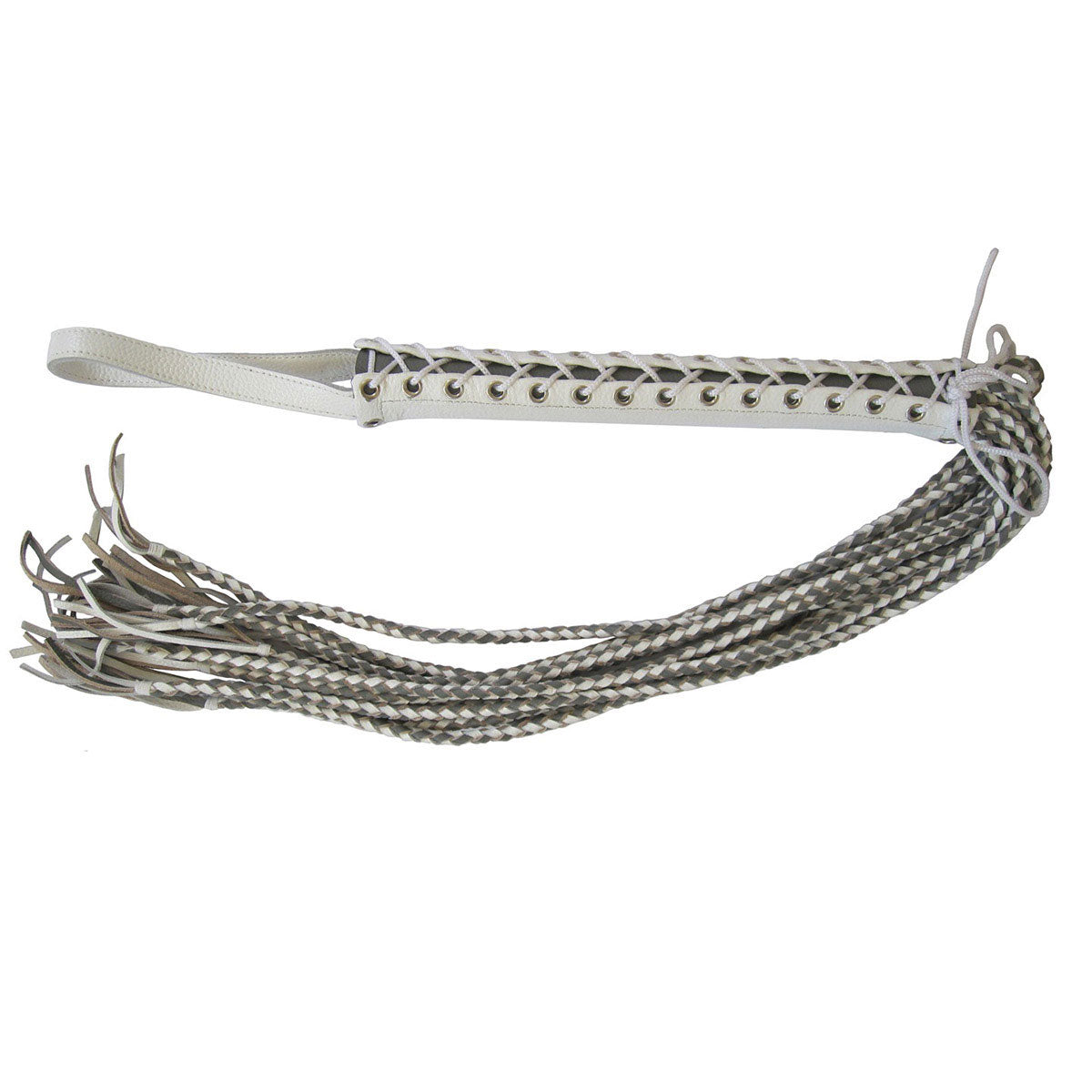 Corset Flogger  - White-Grey Intimates Adult Boutique