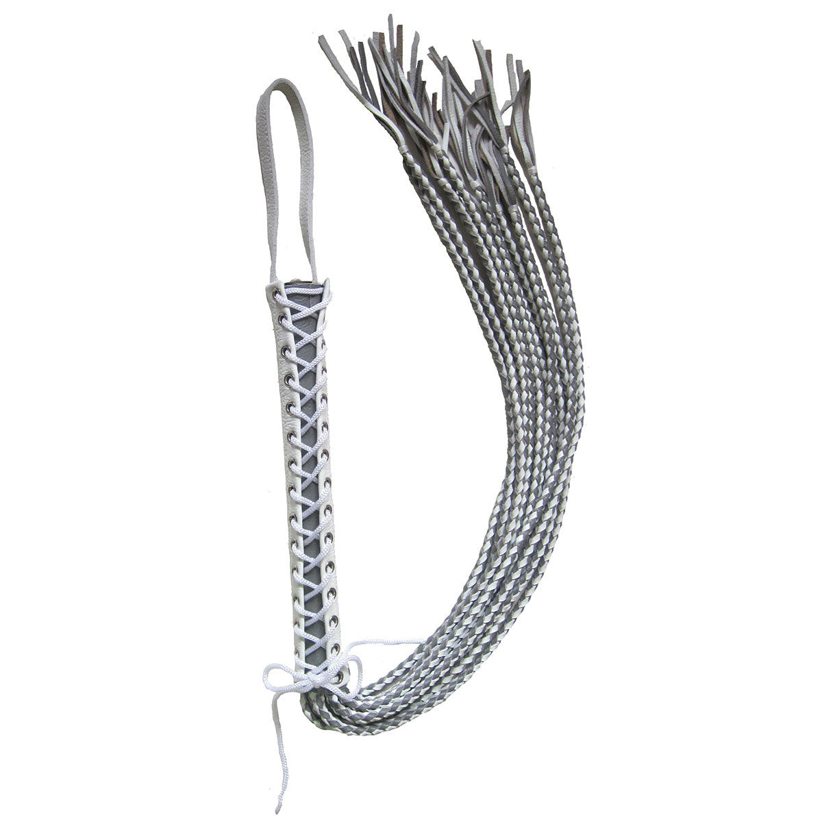 Corset Flogger  - White-Grey Intimates Adult Boutique