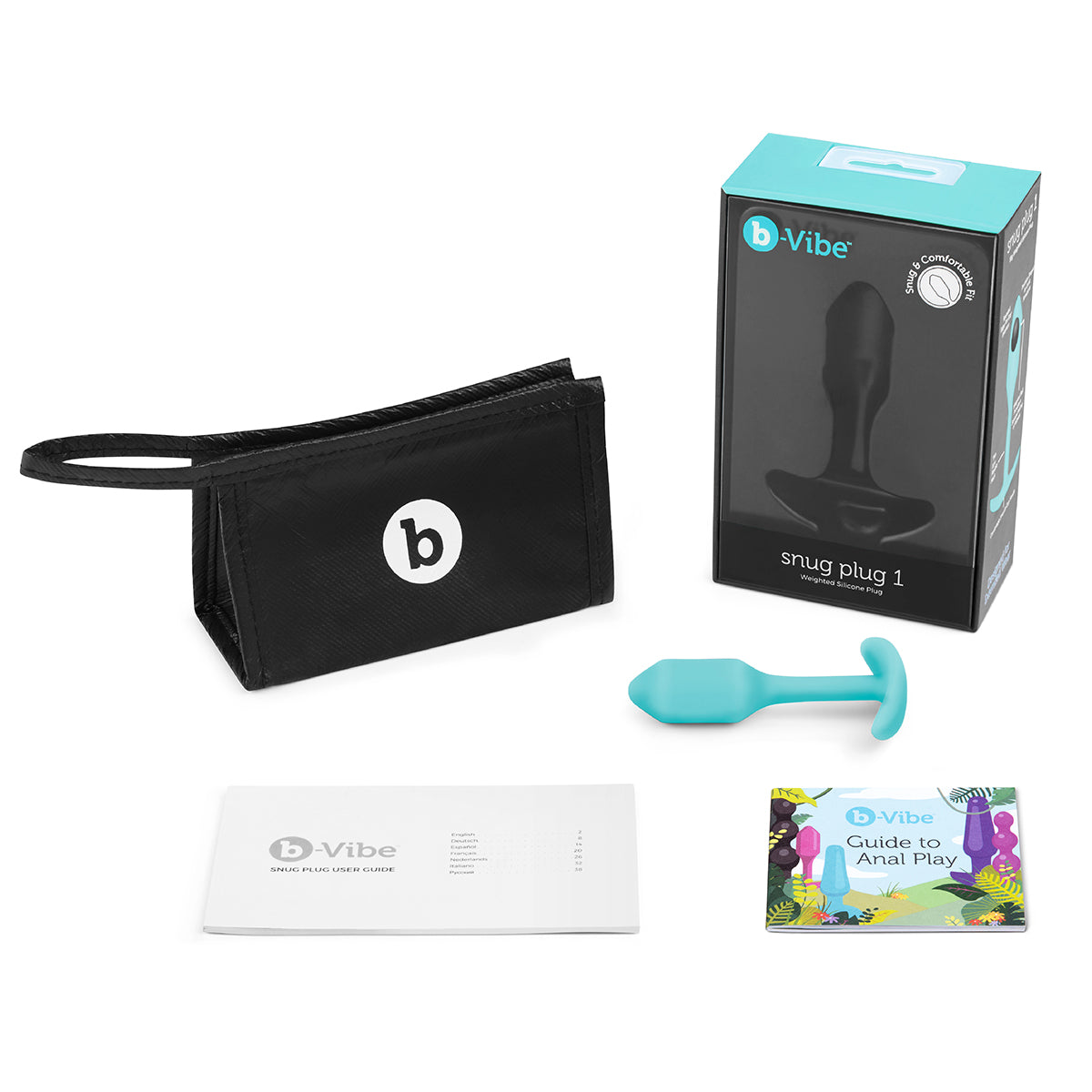 B-Vibe Snug Plug 1 Small - Mint | Anal Toys Intimates Adult Boutique