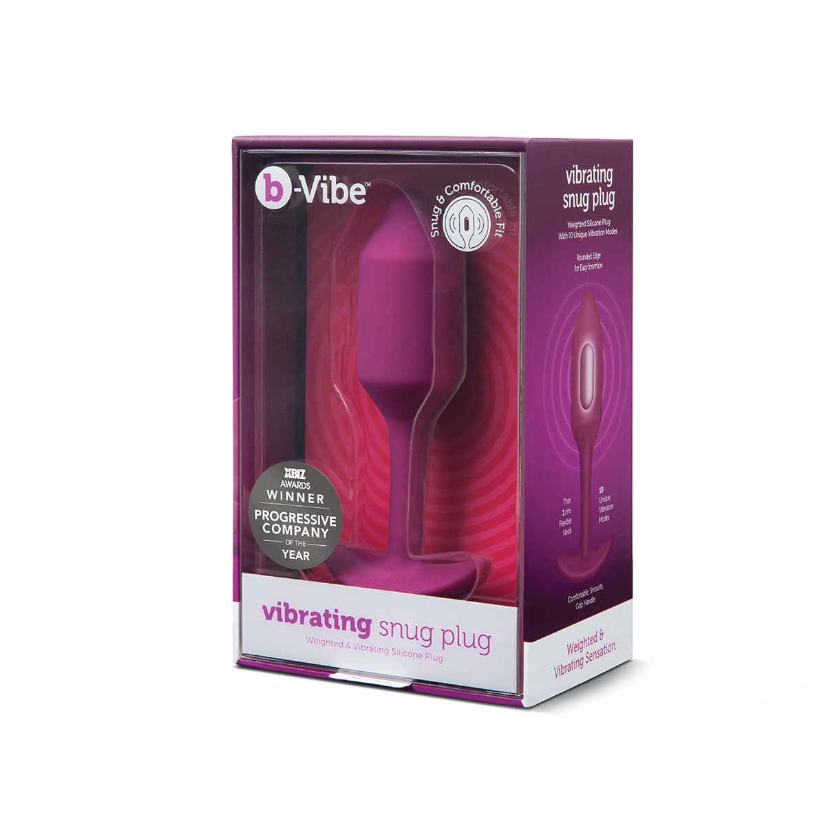 B-Vibe Vibrating Snug Plug 2 (M) - Rose Intimates Adult Boutique