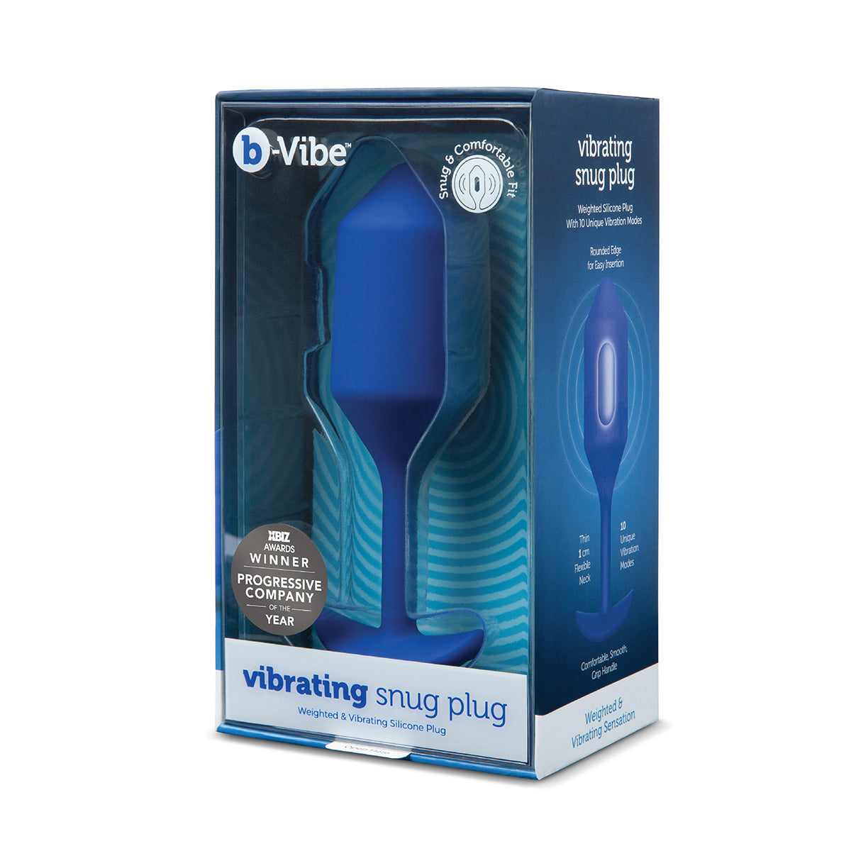 B-Vibe Vibrating Snug Plug 4 (XL) - Navy | Anal Toys Intimates Adult Boutique