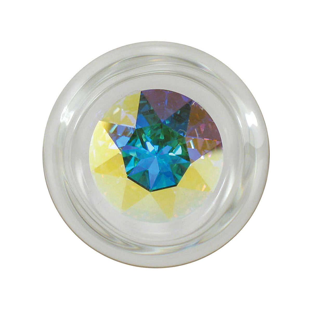 Crystal Delights Small Clear Anal Plug - Aurora Borealis | Anal Toys Intimates Adult Boutique