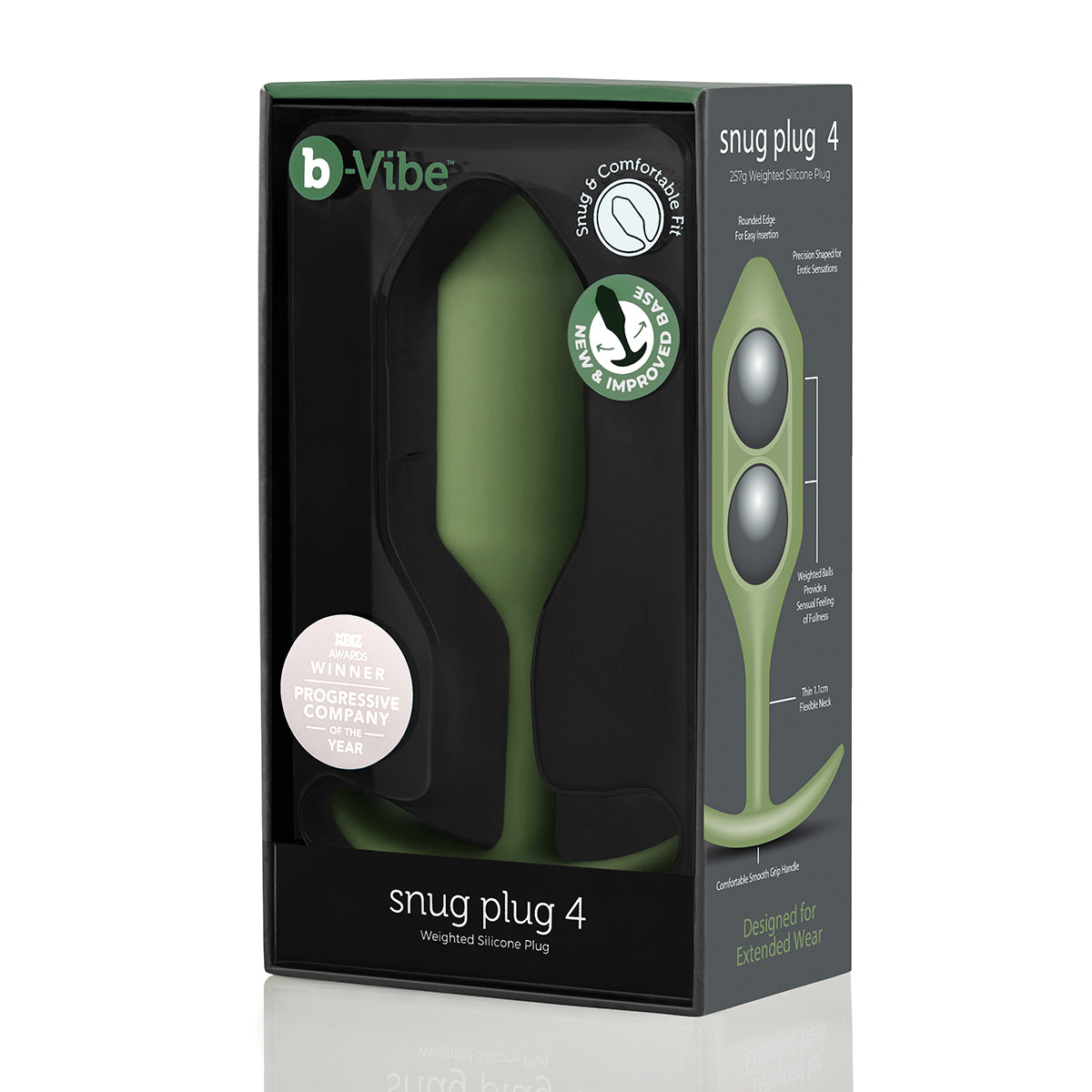 B-Vibe Snug Plug 4 (XL) - Army | Anal Toys Collection Intimates Adult Boutique