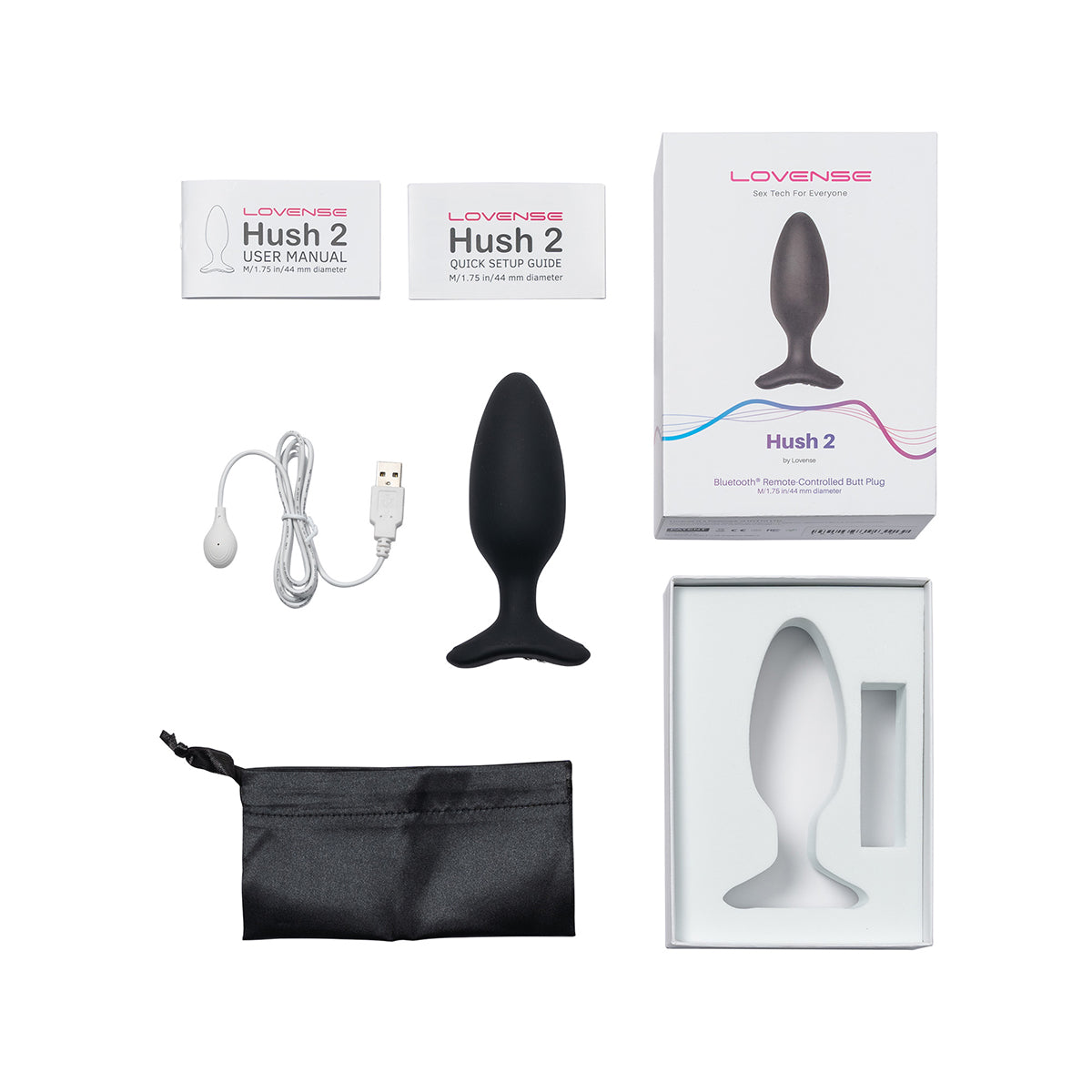 Medium Lovense Hush 2 Remote Anal Vibrator Butt Plug | Buy Now Intimates Adult Boutique