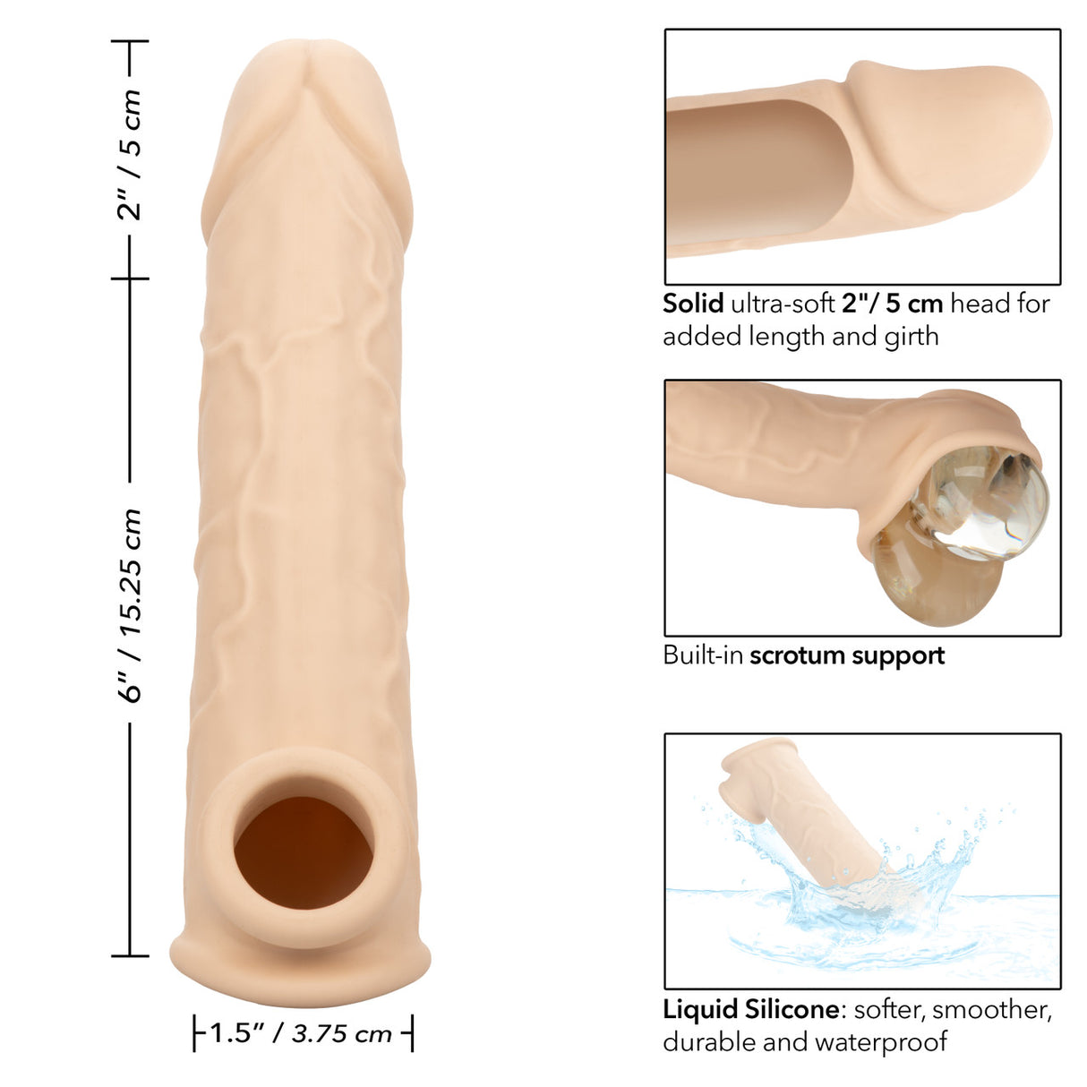 8in Ivory Penis Extension - Sextoys for Men Intimates Adult Boutique