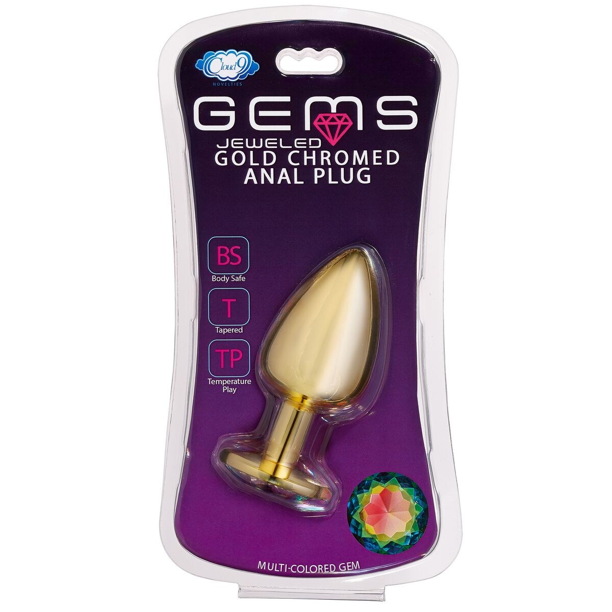 Gold Anal Plug Large - Cloud 9 Gems Intimates Adult Boutique