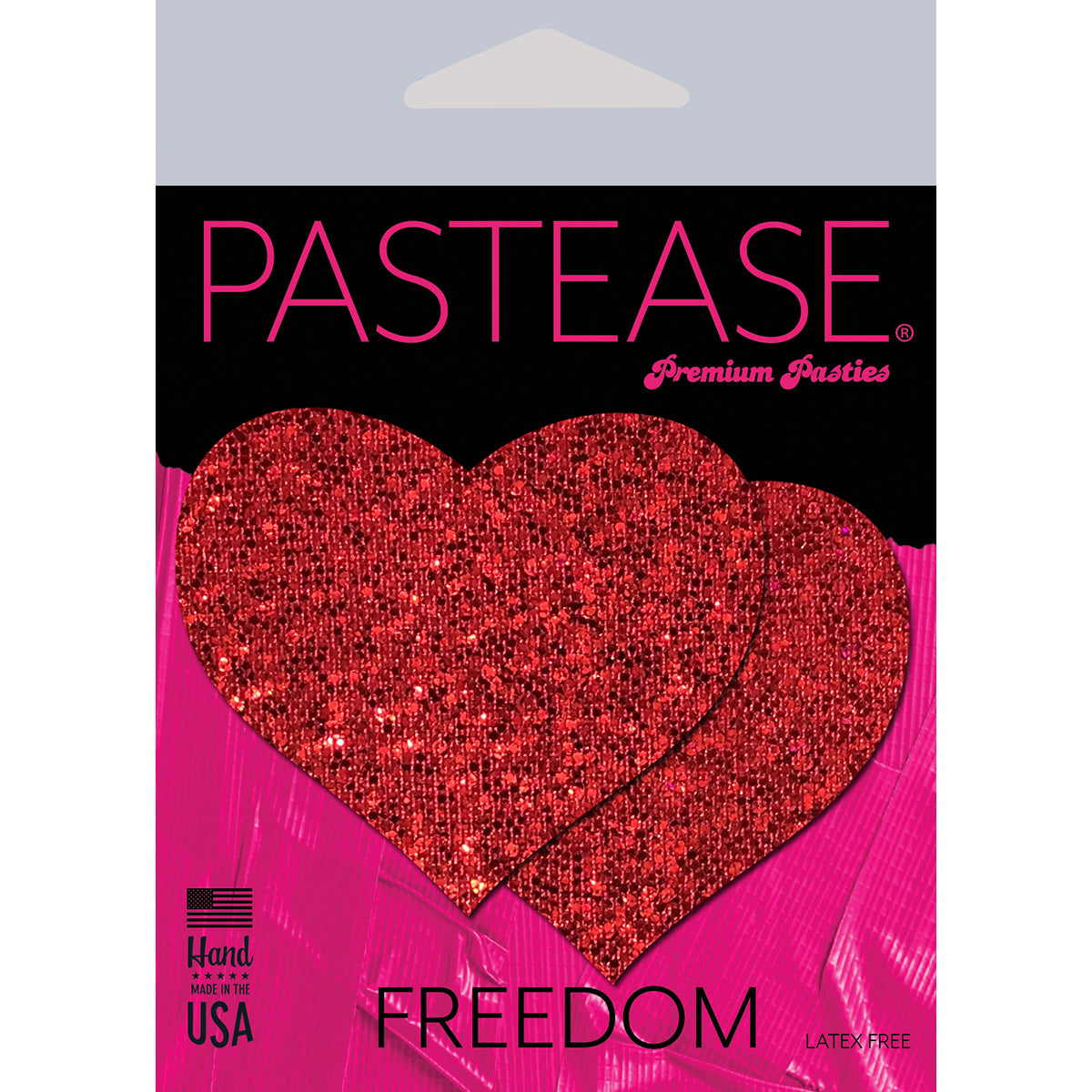 Pastease Glitter Hearts Red Intimates Adult Boutique