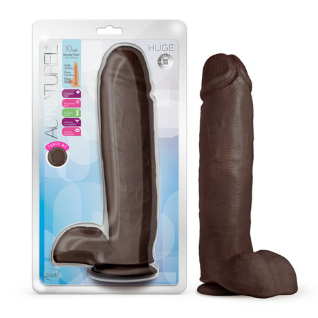 Au Naturel 10in Chocolate Dildo With Suction Cup  Intimates Adult Boutique