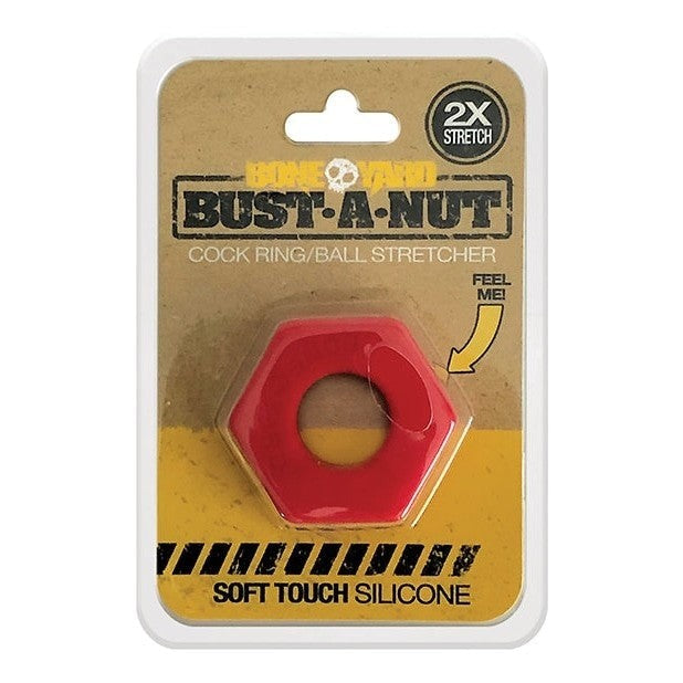Boneyard Bust A Nut Cock Ring Red Intimates Adult Boutique