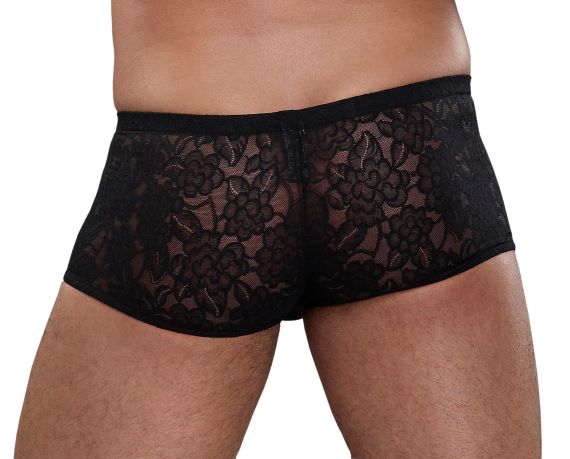 Mini Short Stretch Lace Black Large Intimates Adult Boutique