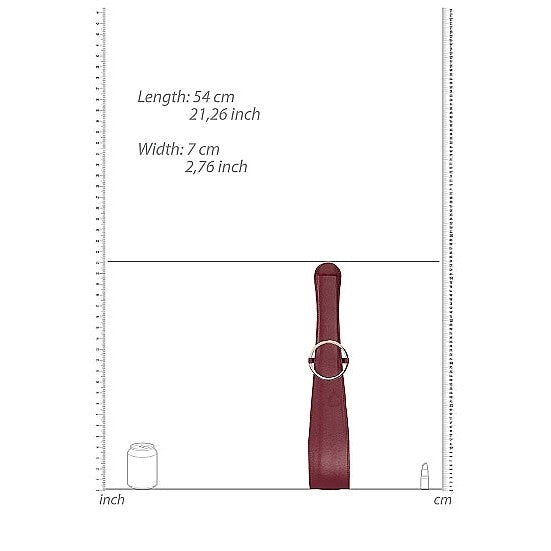 Ouch Halo Belt Flogger Burgundy Intimates Adult Boutique