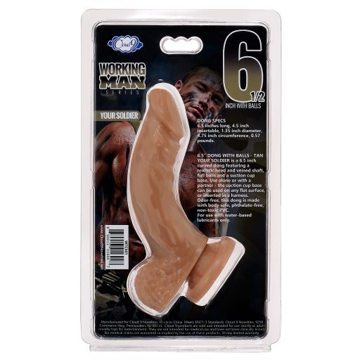Cloud 9 Working Man 6.5 Tan Dildo  Intimates Adult Boutique