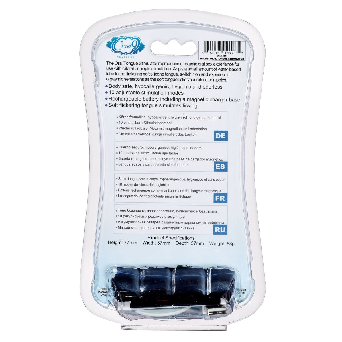 Cloud 9 Health & Wellness Oral Tongue Stimulator for Women Intimates Adult Boutique