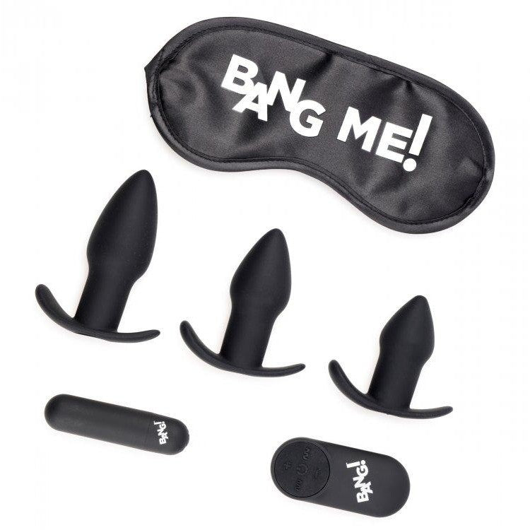 3pc Anal Toy Kit:  Butt Plug Bullet, Bullet, Blindfold  | Anal Toys Intimates Adult Boutique