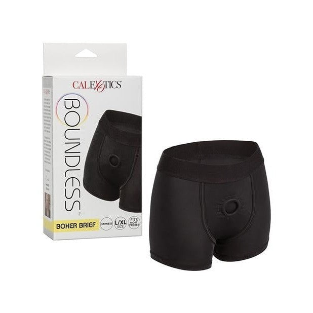Boundless Boxer Brief Harness Black L/XL - Sextoys for Couples  Intimates Adult Boutique
