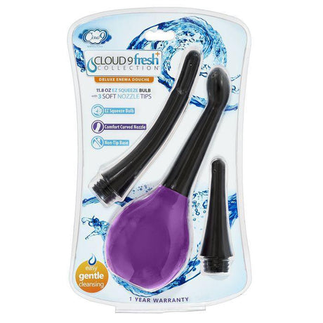 Anal Toys: Cloud 9 Fresh + Deluxe Anal Enema Douche - 3 Nozzle Tips Intimates Adult Boutique