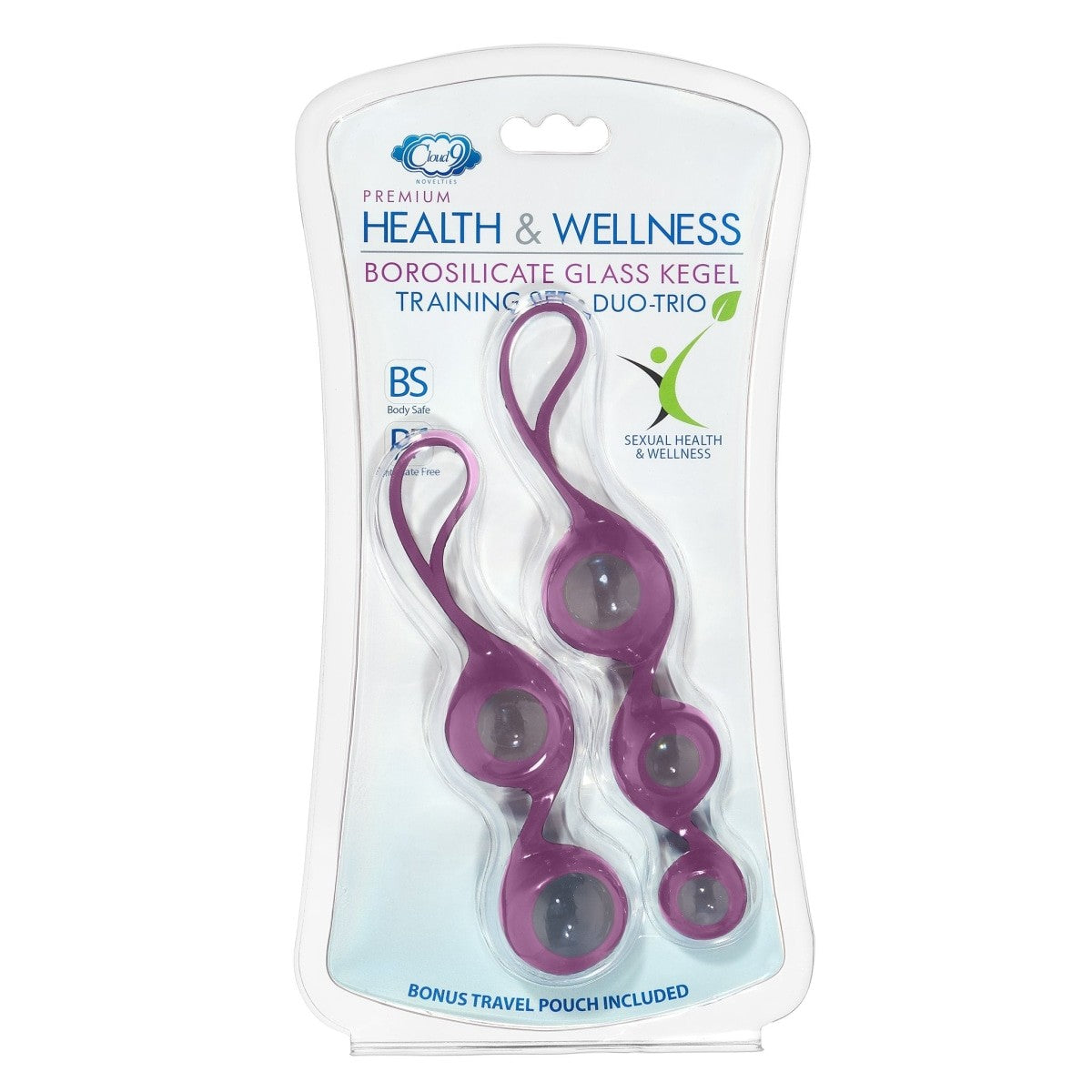 Cloud 9 Health & Wellness Borosilicate Kegel Training Set - Plum Intimates Adult Boutique