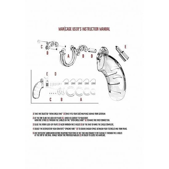 Mancage Chastity 4.5in Transparent Model 04 Intimates Adult Boutique
