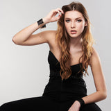 Bijoux Indiscrets Desir Metallique Mesh Handcuffs - Black Intimates Adult Boutique