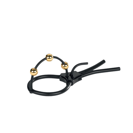 Mystim Pearly Pete - Corona Strap with Golden Balls Intimates Adult Boutique