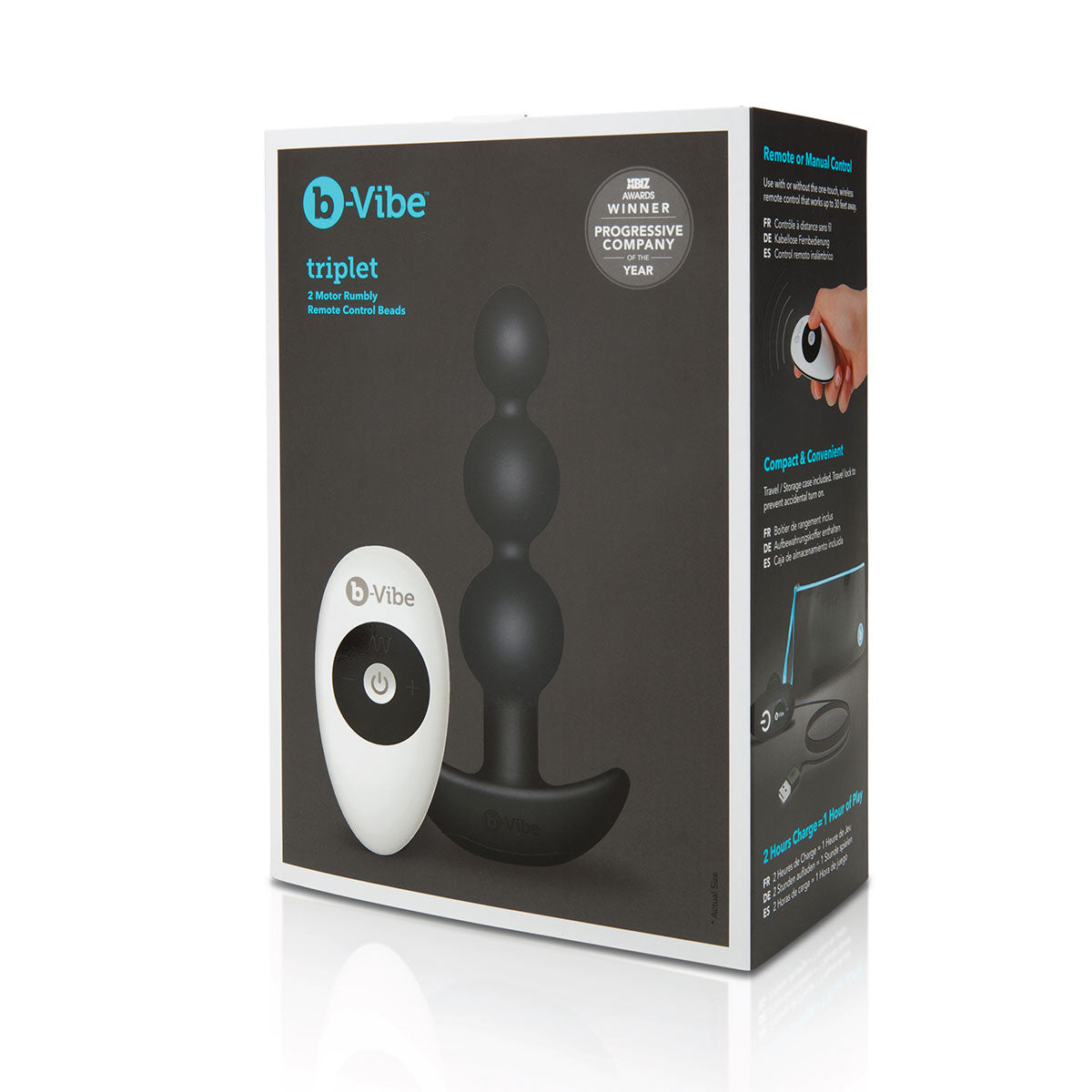 B-Vibe Triplet Anal Beads - Black | Anal Toys Intimates Adult Boutique