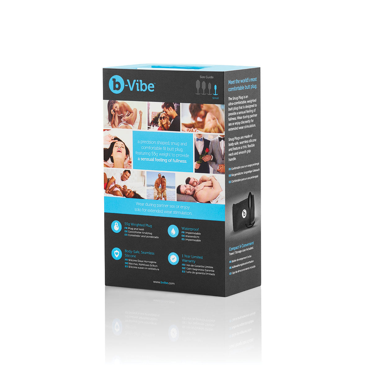 B-Vibe Snug Plug 1 Small - Black | Anal Toys | Shop Now Intimates Adult Boutique