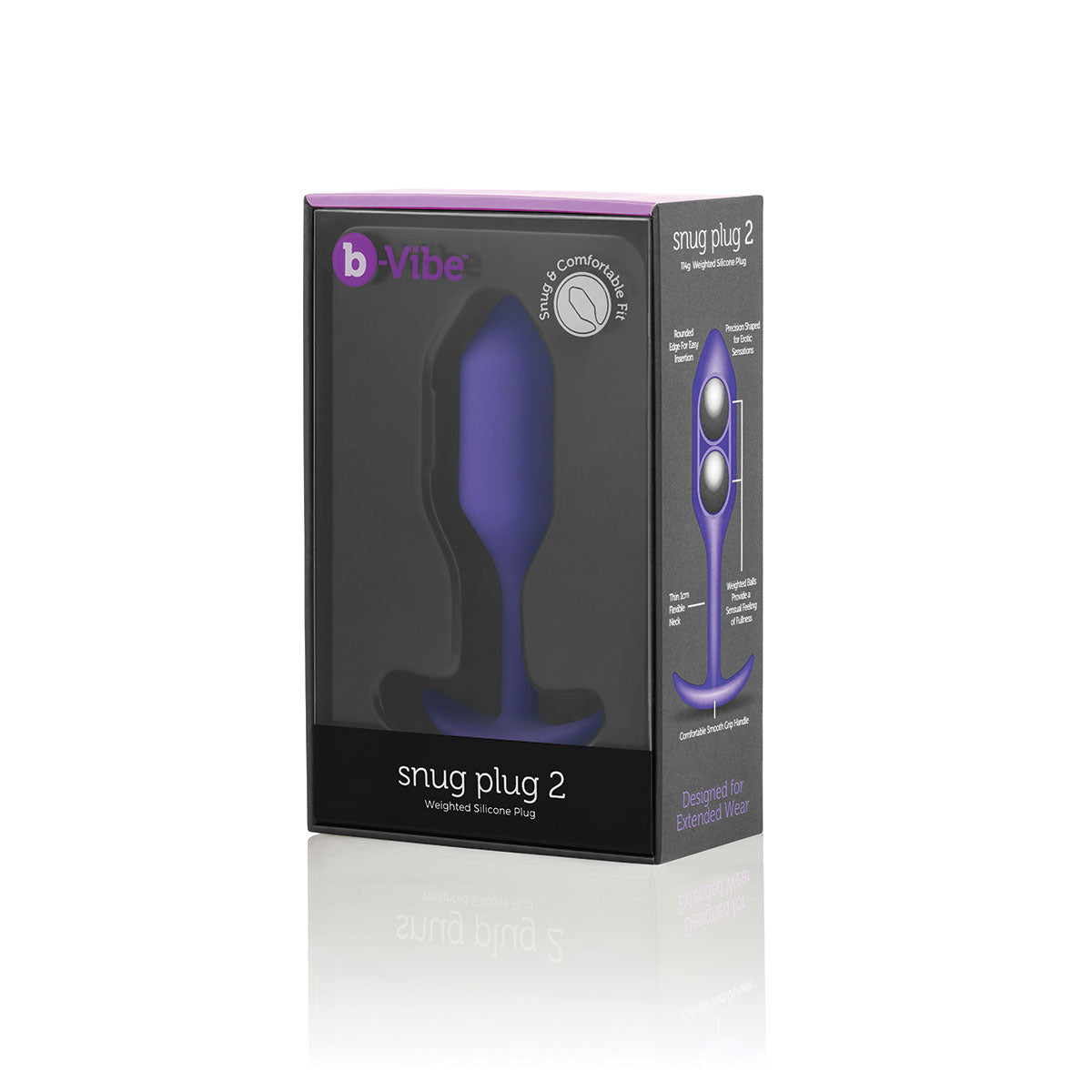 Medium Purple B-Vibe Snug Plug 2: Anal Toys for All Preferences Intimates Adult Boutique