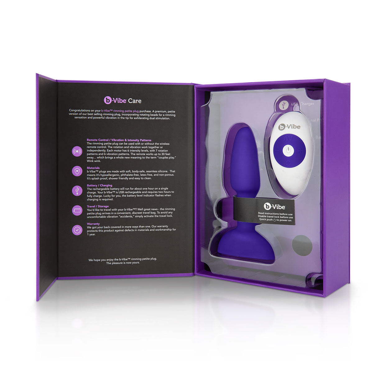B-Vibe Rimming Petite Plug - Purple | Anal Toys Intimates Adult Boutique