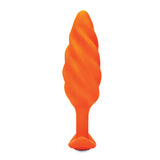 Shop B-Vibe Texture Plug Swirl Orange (Medium) | Anal Toys Category Intimates Adult Boutique