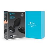 B-Vibe Vibrating Jewel Plug Medium-Large - Black Intimates Adult Boutique