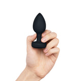 B-Vibe Vibrating Jewel Plug Medium-Large - Black Intimates Adult Boutique