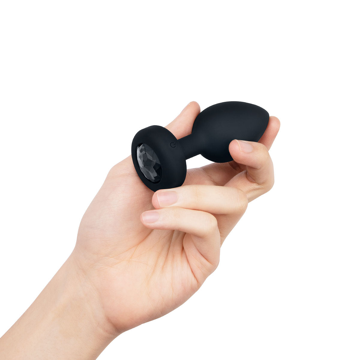 B-Vibe Vibrating Jewel Plug Medium-Large - Black Intimates Adult Boutique