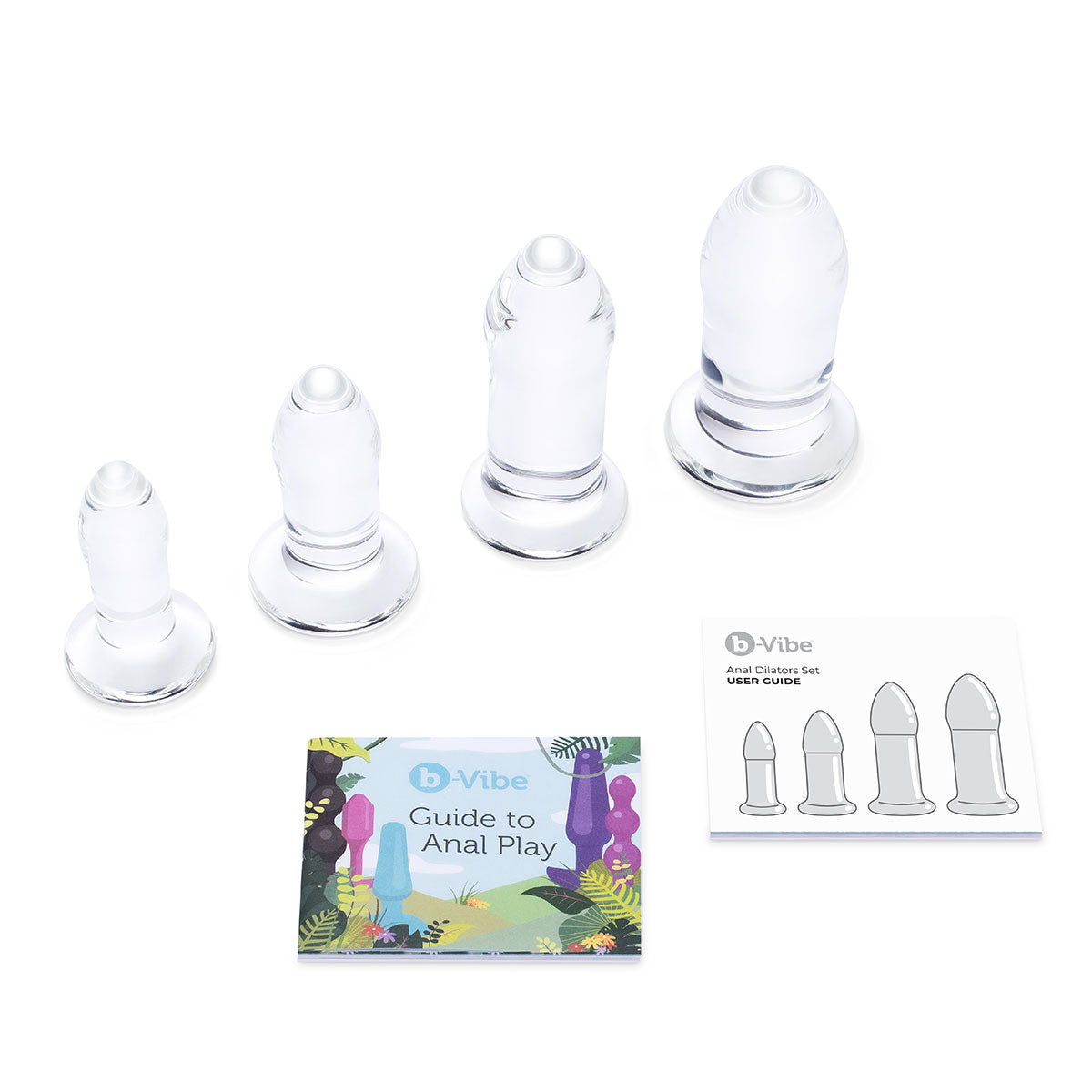 B-Vibe Glass Anal Dilators Set Intimates Adult Boutique
