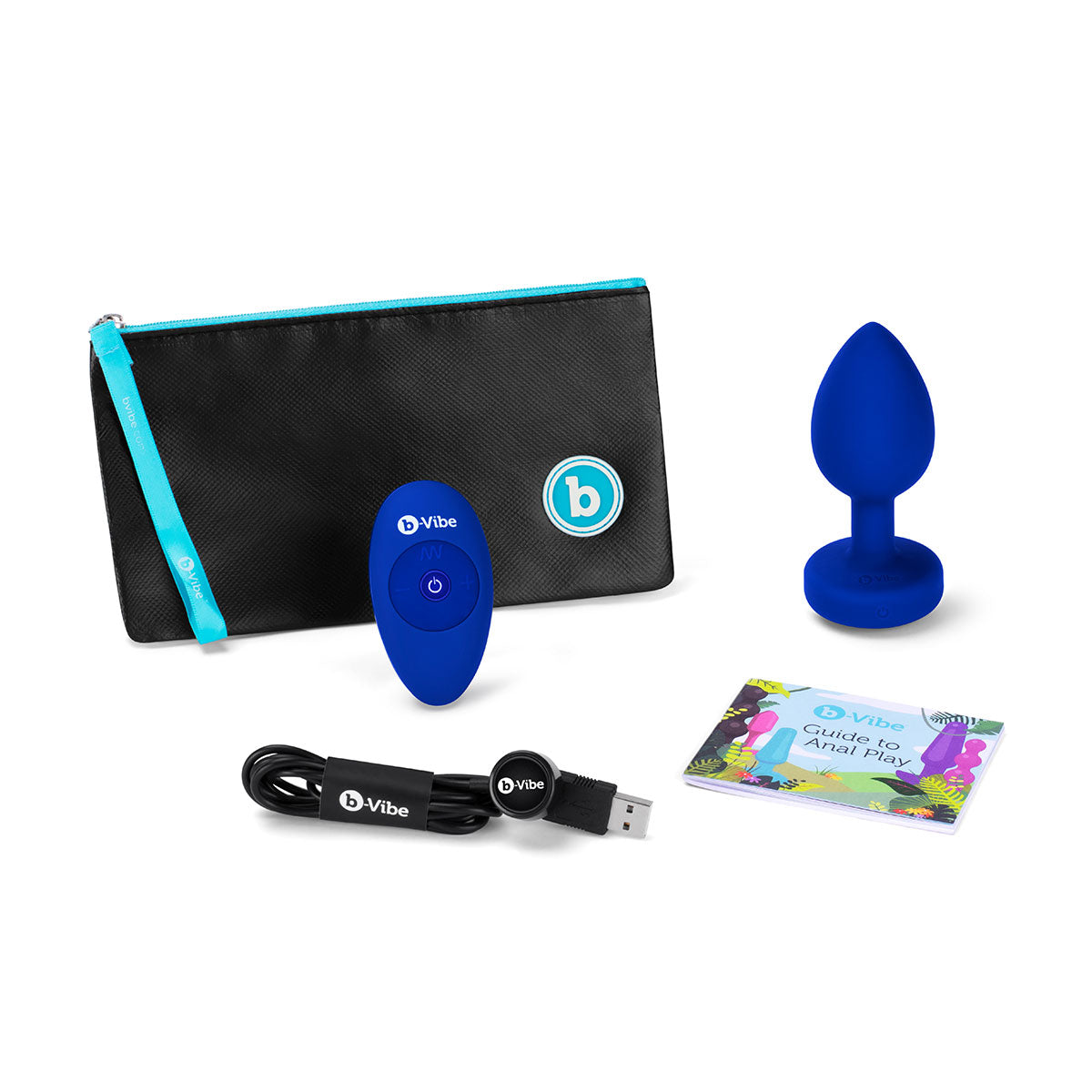 Blue Sapphire B-Vibe Vibrating Jewel Plug in L-XL Size | Anal Toys  Intimates Adult Boutique