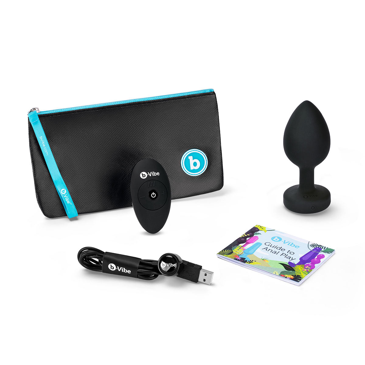 B-Vibe Vibrating Jewel Plug 2XL - Black Intimates Adult Boutique