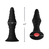 FORTO Vibrating Small Remote Ribbed Plug