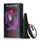 FORTO Vibrating Small Remote Ribbed Plug