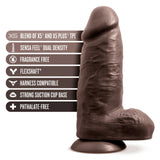 Au Naturel Chub 10in Dildo With Suction Cup Chocolate  Intimates Adult Boutique