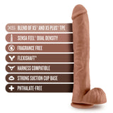 Au Naturel Daddy 14in Mocha Dildo With Suction Cup  Intimates Adult Boutique