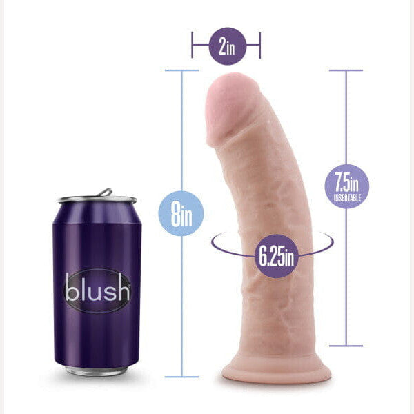 Au Naturel 8-inch Vanilla Dildo with Suction Cup  Intimates Adult Boutique