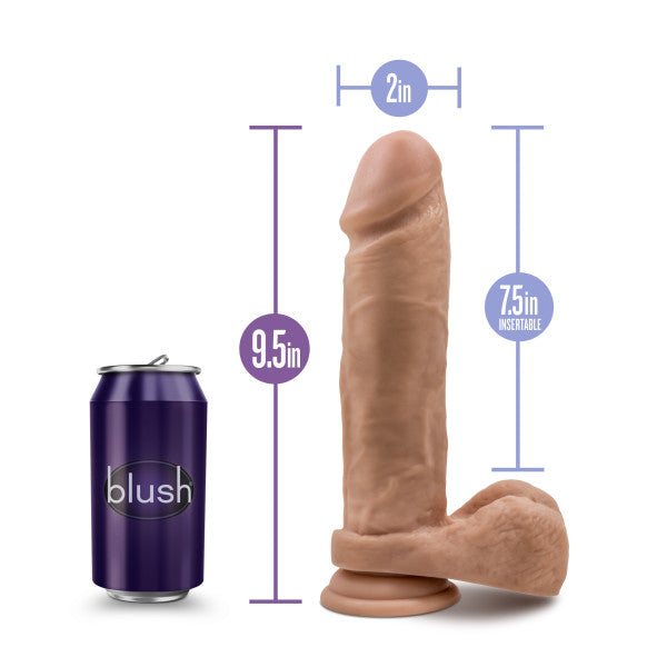 Au Naturel 9.5 Inch Mocha Dildo with Suction Cup  Intimates Adult Boutique
