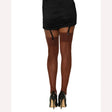 Sheer Thigh High W/ Back Seam Espresso O/s Intimates Adult Boutique