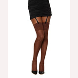Sheer Thigh High W/ Back Seam Espresso O/s Intimates Adult Boutique