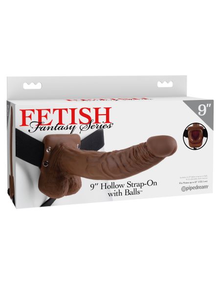 Brown Hollow Strap On for Men: Fetish Fantasy 9 Hollow Strap-On  Intimates Adult Boutique