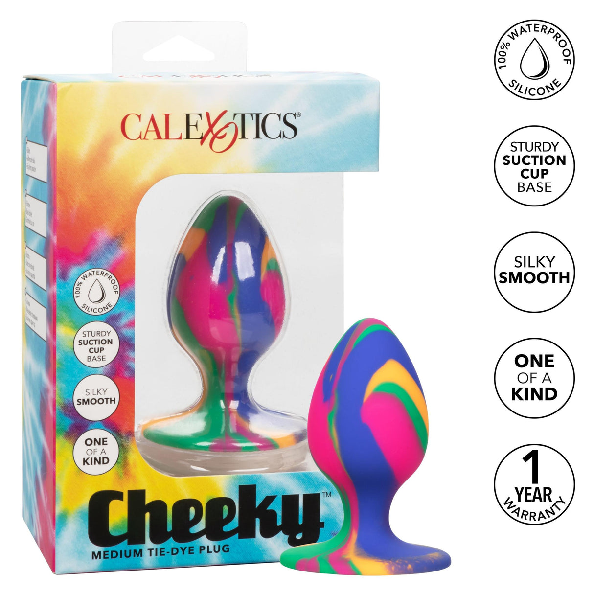Cheeky Medium Tie Dye Anal Plug  Intimates Adult Boutique