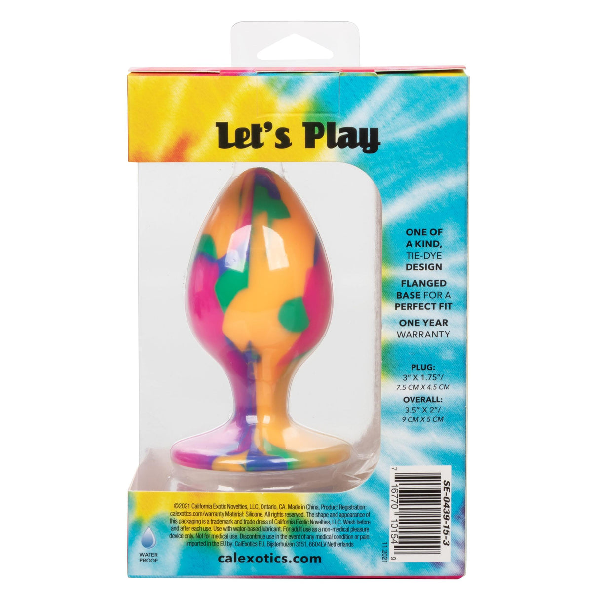 Cheeky Large Tie Dye Butt Plug  Intimates Adult Boutique