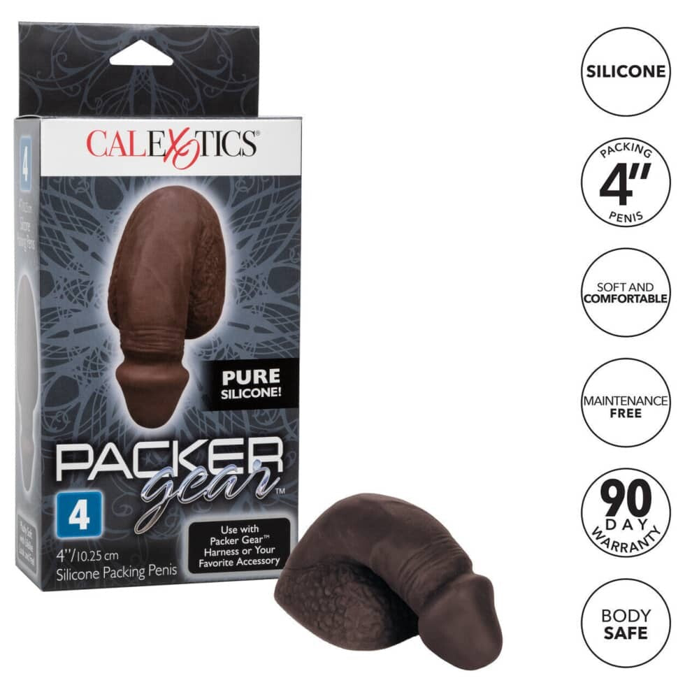 Packer Gear Black Packing Penis 4in Silicone Intimates Adult Boutique