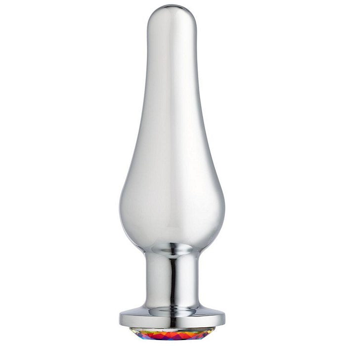 Cloud 9 Gems Silver Chromed Tall Anal Plug Large  Intimates Adult Boutique