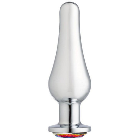 Cloud 9 Gems Silver Chromed Tall Anal Plug Large  Intimates Adult Boutique