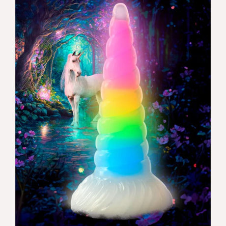 Creature Cocks Uni-glow Glow in the Dark Rainbow Dildo Intimates Adult Boutique